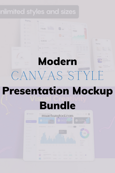 Modern Canvas Style Presentation Mockup Bundle