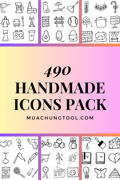 490 Handmade Icons Pack