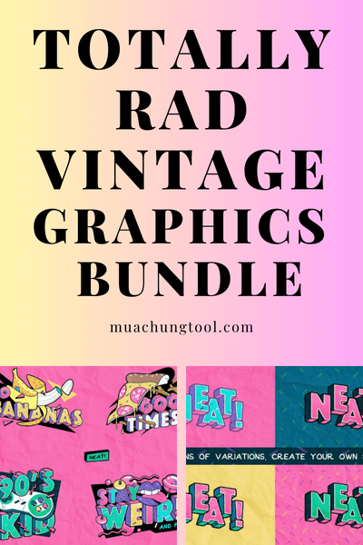 Totally Rad Vintage Graphics Bundle