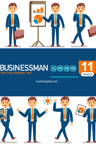 Businessman Vector Graphic Set