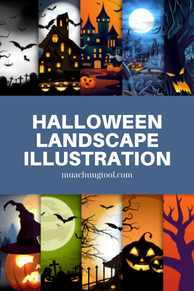 Halloween Landscape Illustration