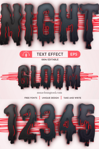 Gloom – Editable Text Effect