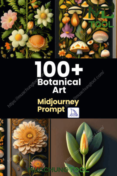 100 Botanical Art Midjourney Prompts