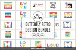 Butterfly Retro Design Bundle