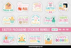 20 Designs PNG JPG PDF LE26LEYF|Easter Packaging Stickers Bundle