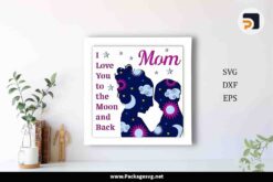 Mom I Love You Light Box SVG