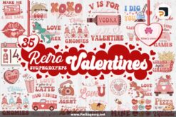 Retro Valentines SVG Bundle