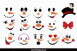 Snowman Face SVG Bundle