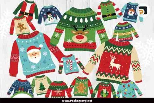 Ugly Christmas Sweaters Clipart