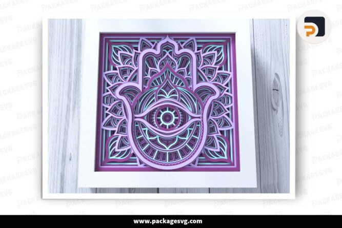 Evil Eye Mandala Layered, SVG Template For Cricut LHZKC4ZW