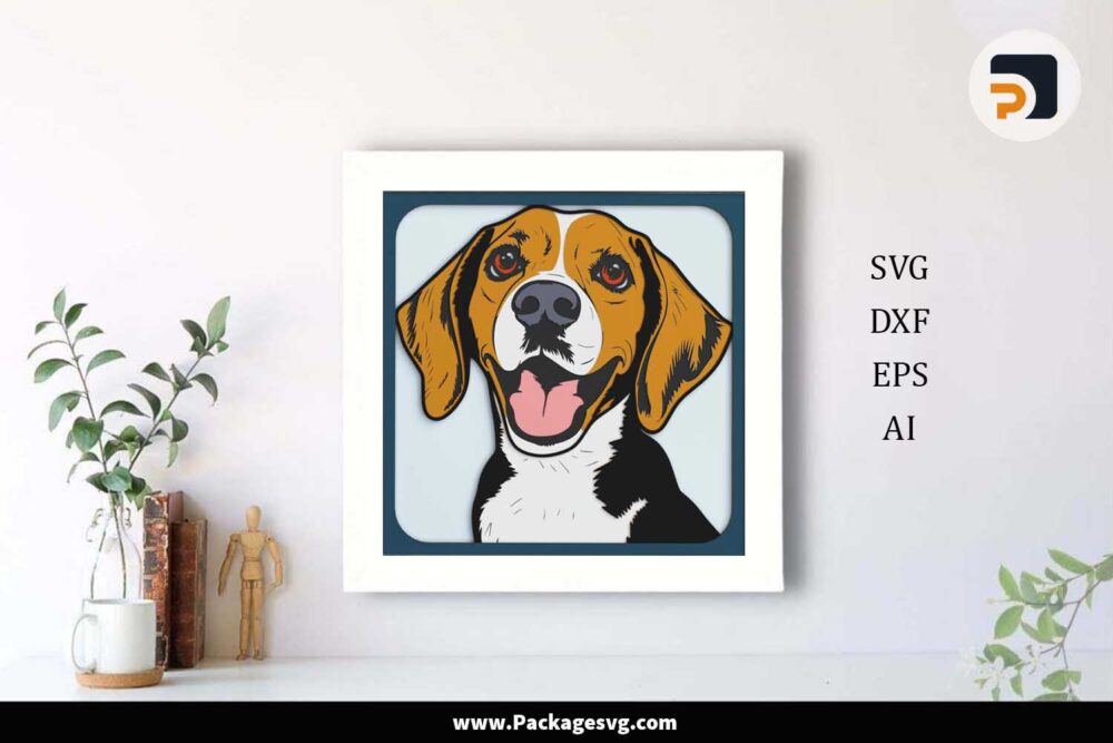 Beagle Shadow Box, SVG Files For Cricut LKKJUERP