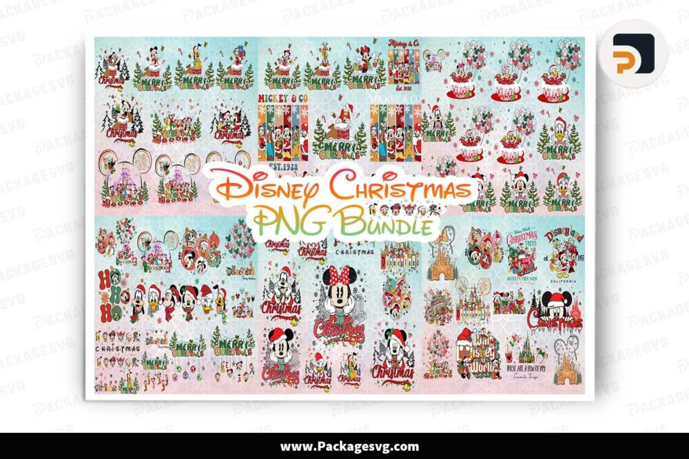 Disney Christmas Bundle, Mickey Clipart PNG LK6KNCVS