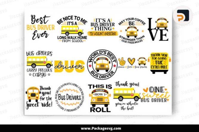 School Bus Driver Bundle, 15 Appreciation Gift SVG LK3FGT3P