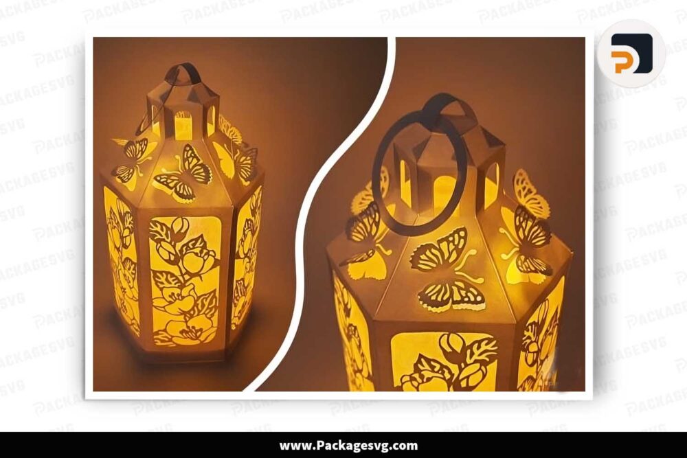 3D Floral Paper Lantern, SVG Cut File LLPXKSIQ