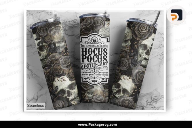 Halloween Hocus Pocus Sublimation PNG, 20oz Tumbler Wrap LM5MSFX6