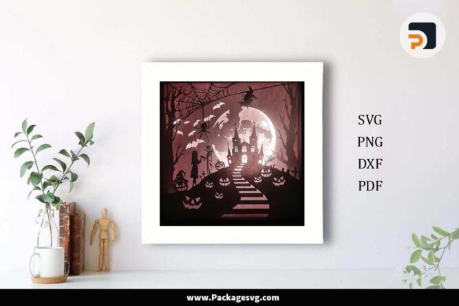 Halloween Jack Skellington Light Box, SVG Paper Cut File LMO9XTB1