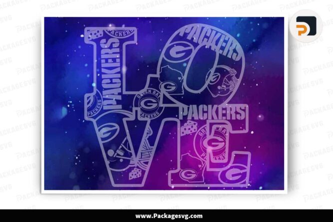 Love Green Bay Packers SVG, NFL Football Club Design LMONO8RF