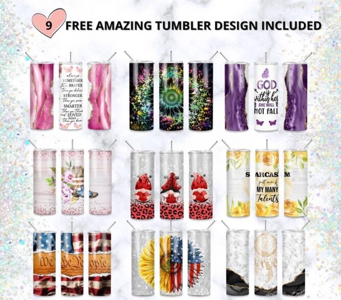 Alcohol Ink Dragonflies Sublimation, 20oz Skinny Tumbler Wrap LMT0W0YY