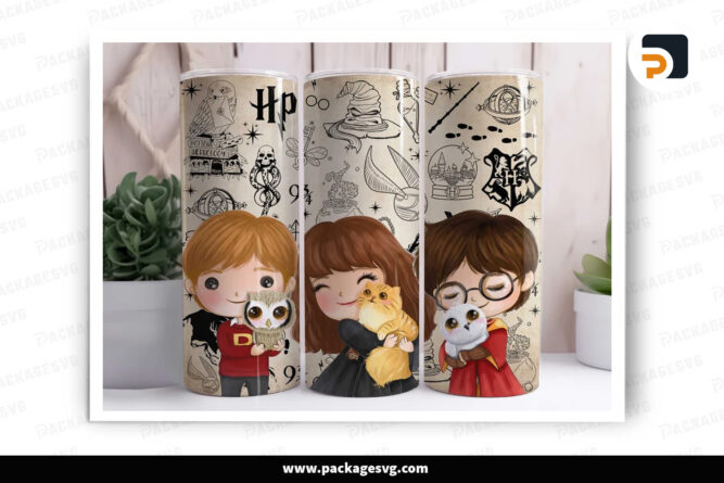 Harry Potter Kids Sublimation Design, 20oz Skinny Tumbler Wrap LO2AOT3M