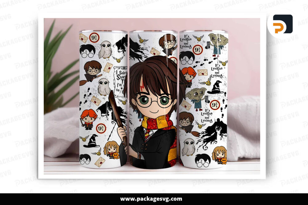 Harry Potter Magic Sublimation Design, 20oz Skinny Tumbler Wrap LO2BDHMU