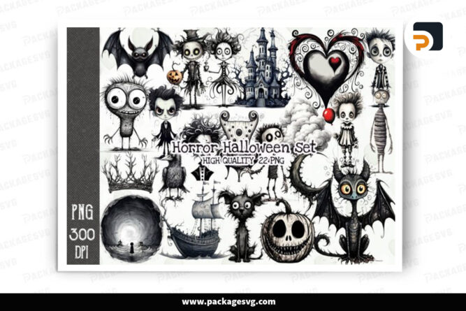 Horror Halloween PNG, Sublimation Designs LNLJDIU7