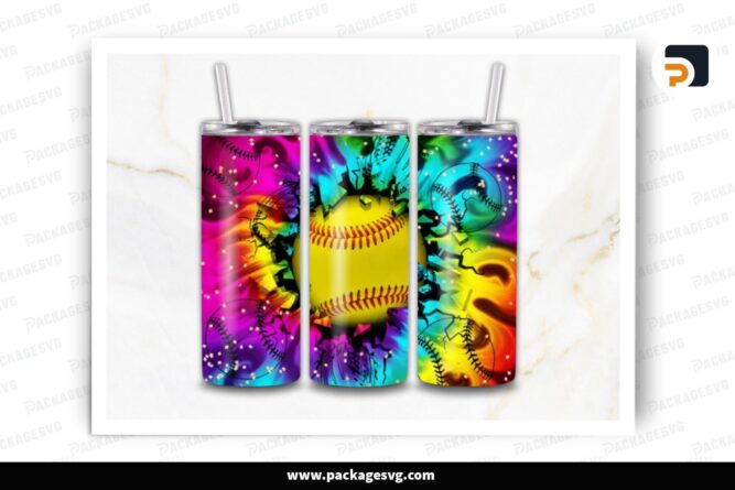 Baseball Sublimation Design, 20oz Skinny Tumbler Wrap LORZM1RM