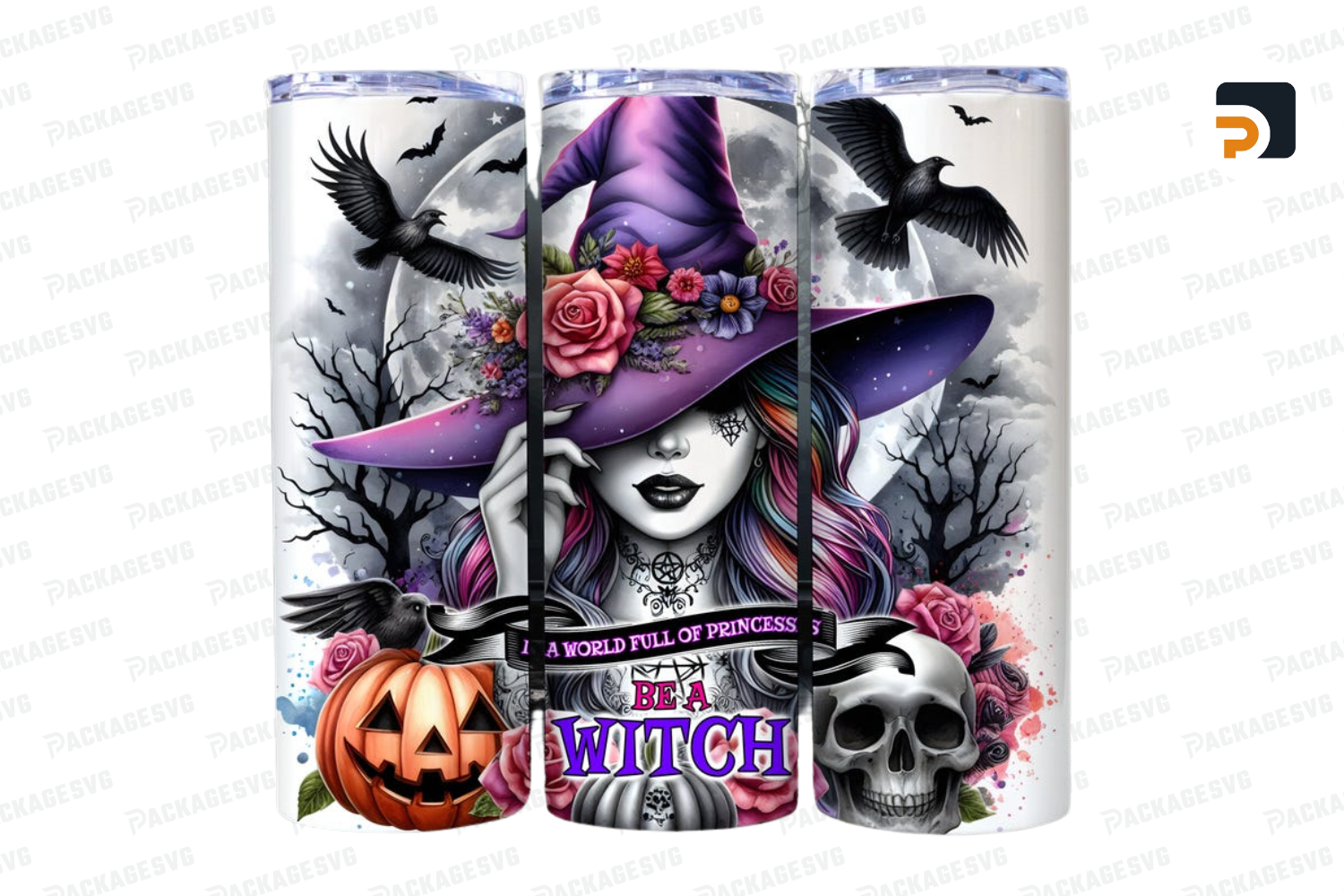 Halloween Tumbler Wrap,Witchy Vibes Tumbler PNG, 20oz Skinny Sublimation Tumbler Design