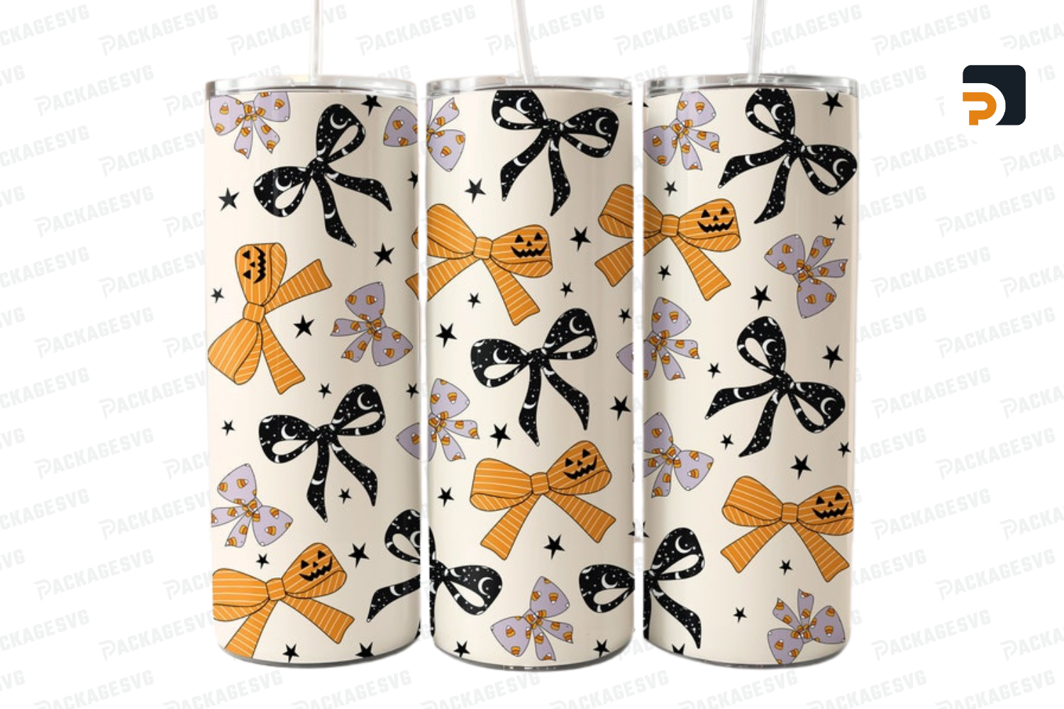 Coquette Halloween Tumbler Wrap PNG, Fall 20oz Skinny Tumbler Sublimation