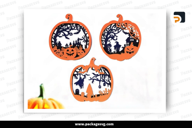 Pumpkin-Shaped Hanging Halloween Decoration