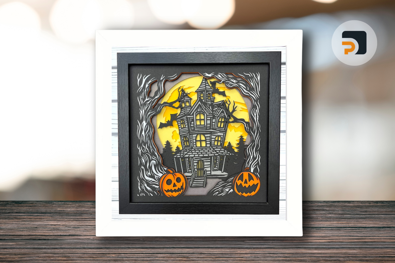 3d Haunted House Halloween Shadow Box svg, Halloween Decor