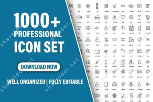 1000+ Professional Icon Set Bundle