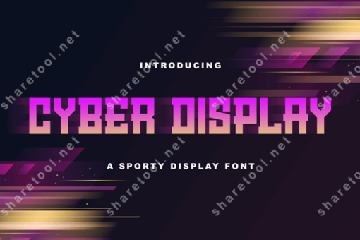 Cyber Display - Modern Sporty Font