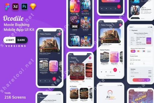 Ocodile-Movie Booking MobileApp UI Kit