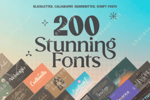 200 Stunning Serif Fonts Bundle