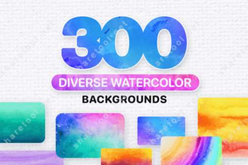 300 Diverse Watercolor Backgrounds Bundle